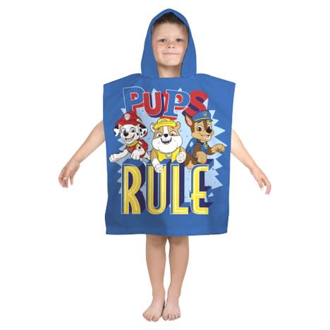 Paw Patrol Pups Rule Hooded Towel Poncho £8.99